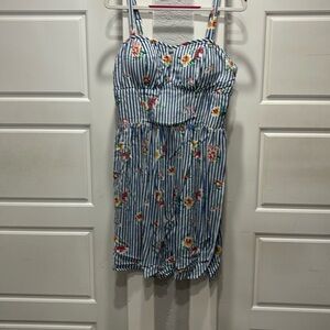 Blue floral summer dress